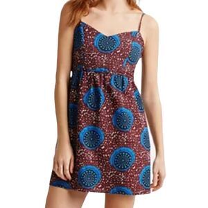 Forever21 Contemporary Spaghetti Strap African Style Geometric Print Dress in S